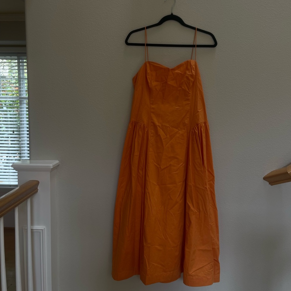 Abercrombie & Fitch Orange Women's Mid-Length Dress